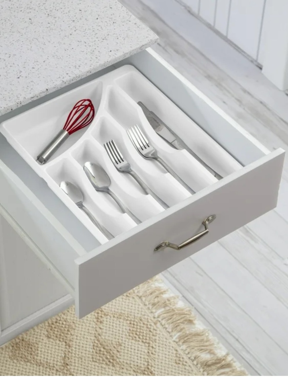 Sterilite Cutlery Tray Organizer Large Size 6 Compartment